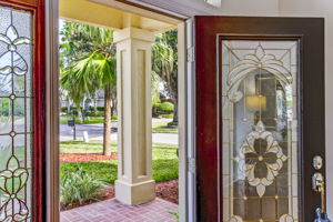 Leaded Glass Entry Doors & Side Lights