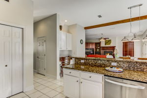 Kitchen opens to Family Room