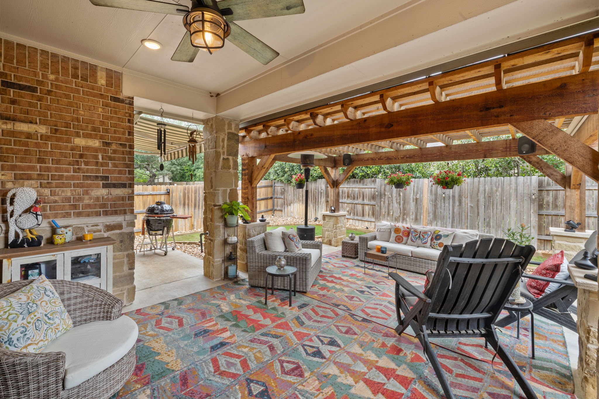 Covered Back Patio & Pergola for Year-Round Enjoyment
