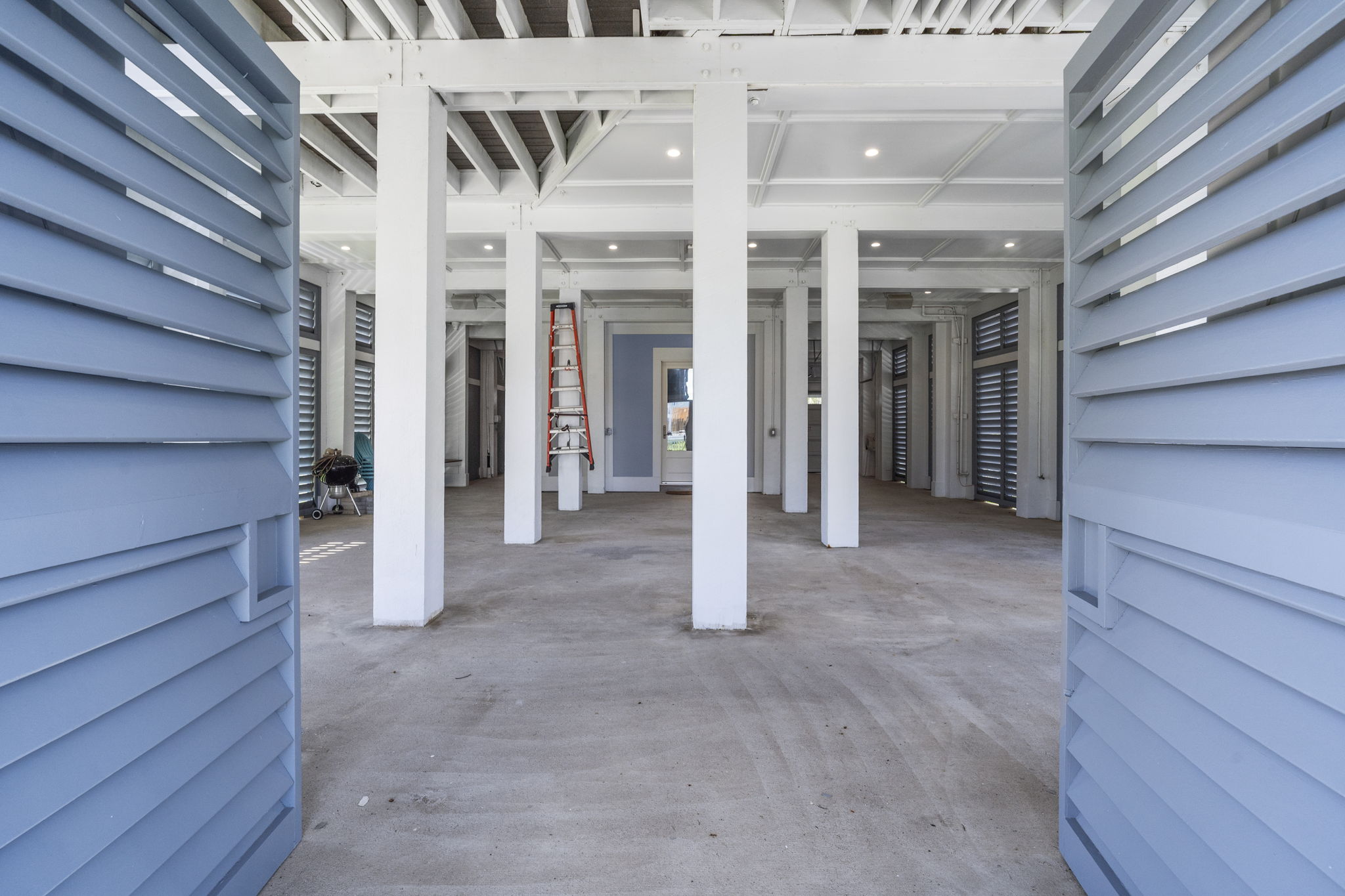 Doors open to let the outside in.