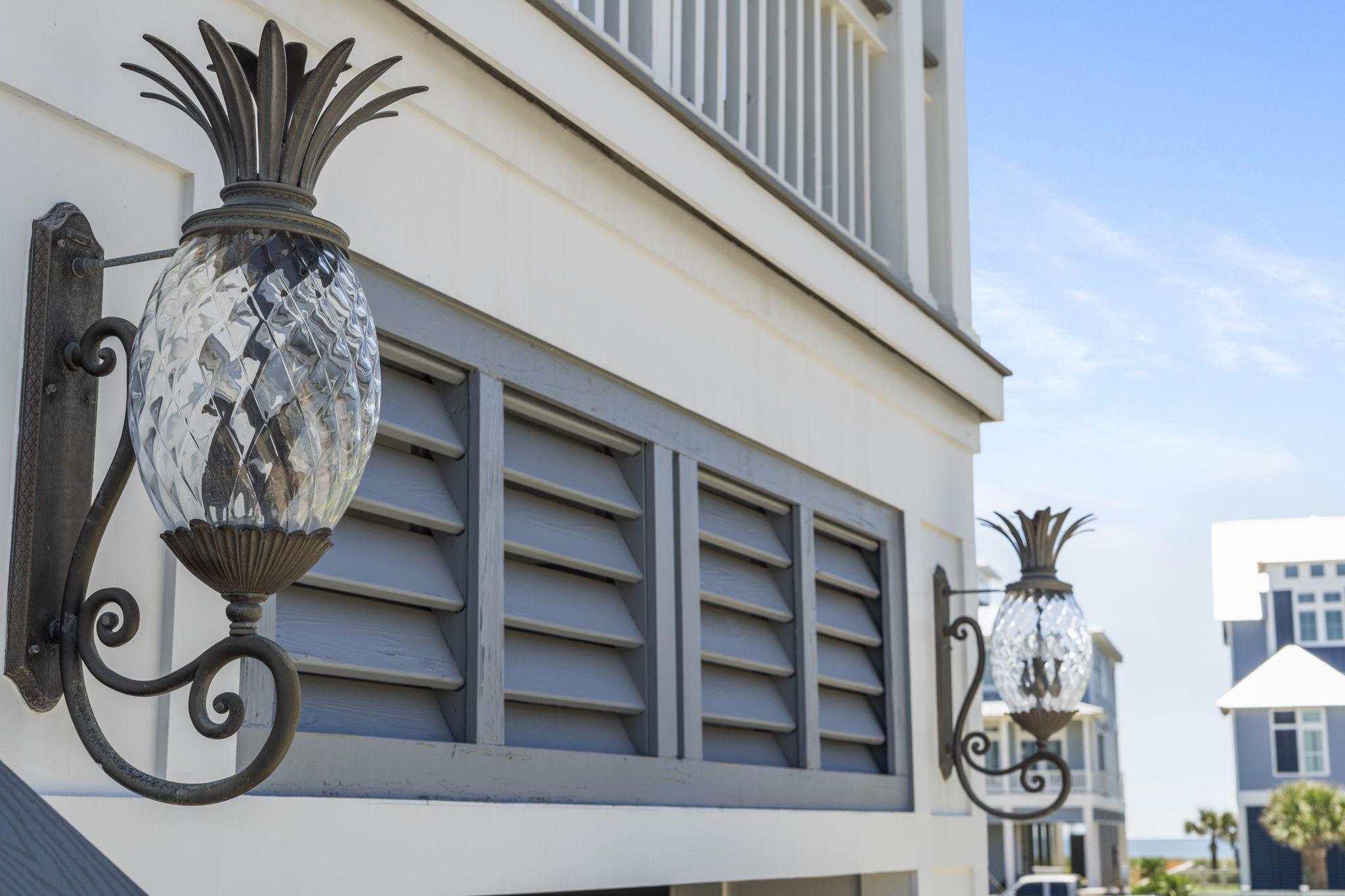 Pineapples are the theme with this beautiful beach house.
