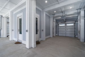 Two of Three ground floor entrance doors