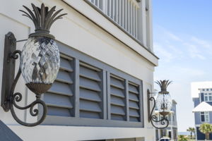 Pineapples are the theme with this beautiful beach house.