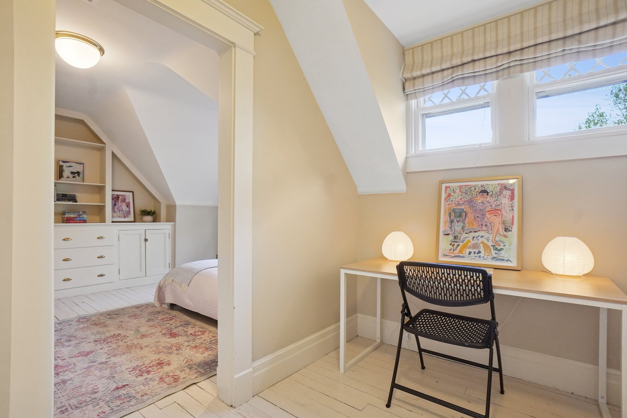 Bedroom #5 on the 3rd floor has a quiet entry annex, perfect for guest work space!