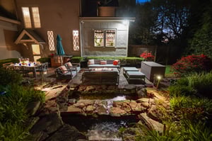 Great outdoor living area day or night.