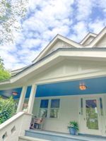 Porch ceilings have been painted sky-blue for centuries—to ward off spirits, to keep bugs away, or maybe just to make every morning feel a little more like heaven. At 384 Upper Mountain, even the ceiling knows how to keep you calm.