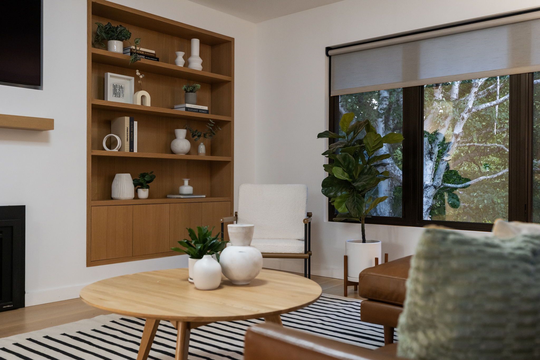 Living room built-in cabinetry