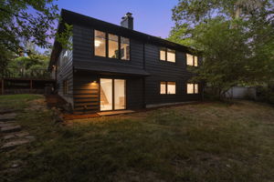 Twilight backyard