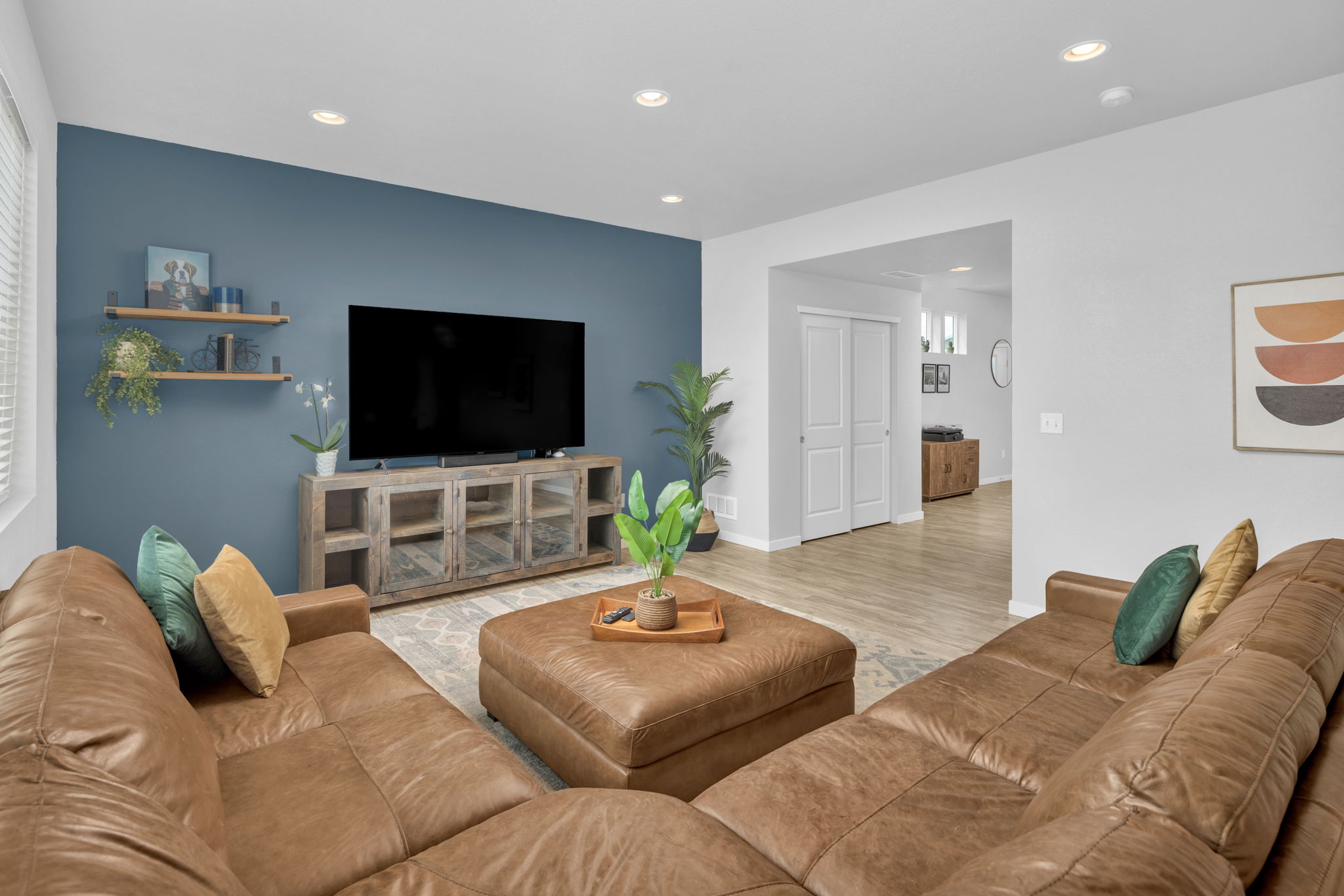 Living Room is Ready for Your Game and Movie Nights