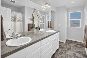 Gorgeous Master Bath Features Dual Sinks