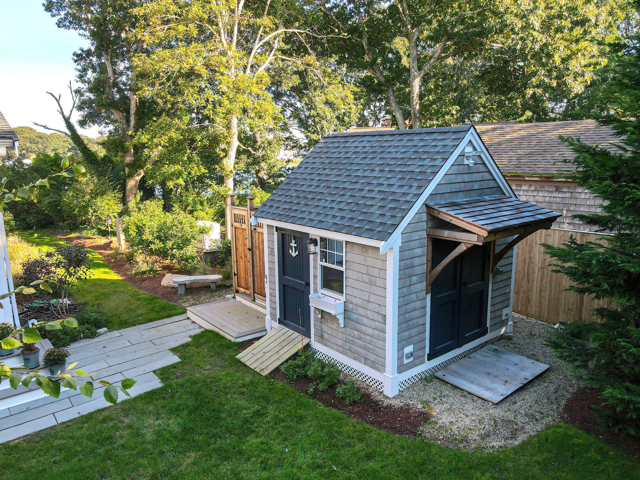 Shed with shower