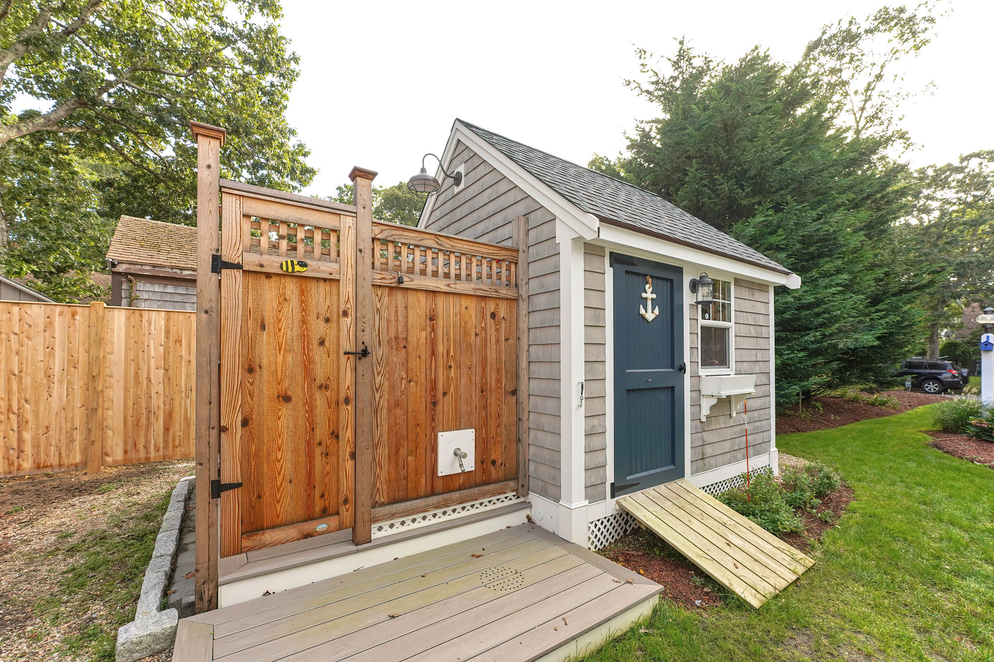 Shed with shower