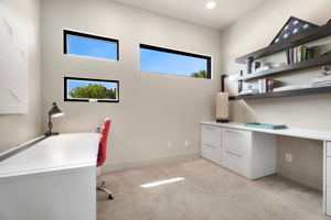 large office with built ins