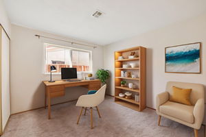 Bedroom staged