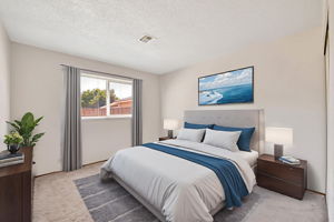 bedroom staged