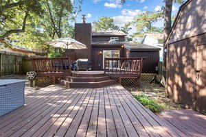 Ample deck for outdoor living