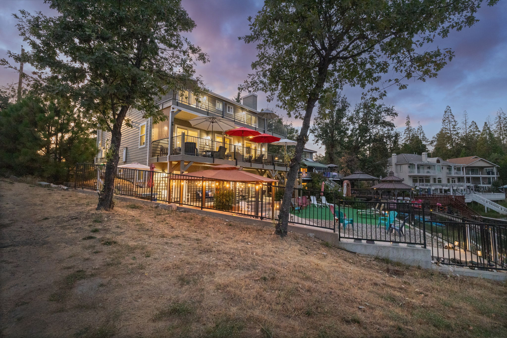 side view of home twilight