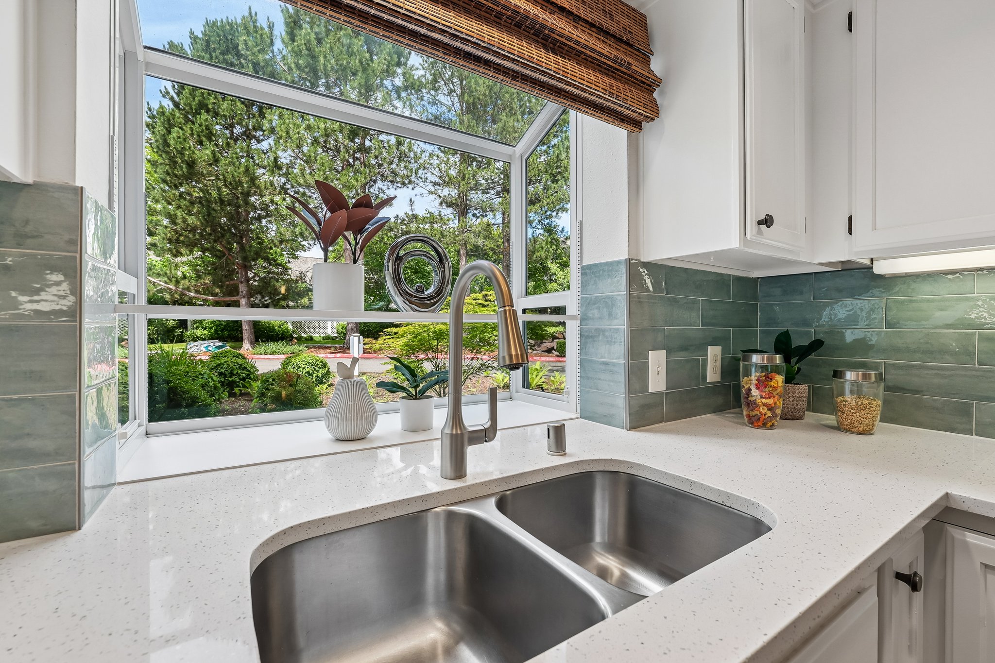 Garden window brings in natural light