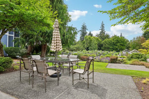Olympia Building Courtyard with pea patch access