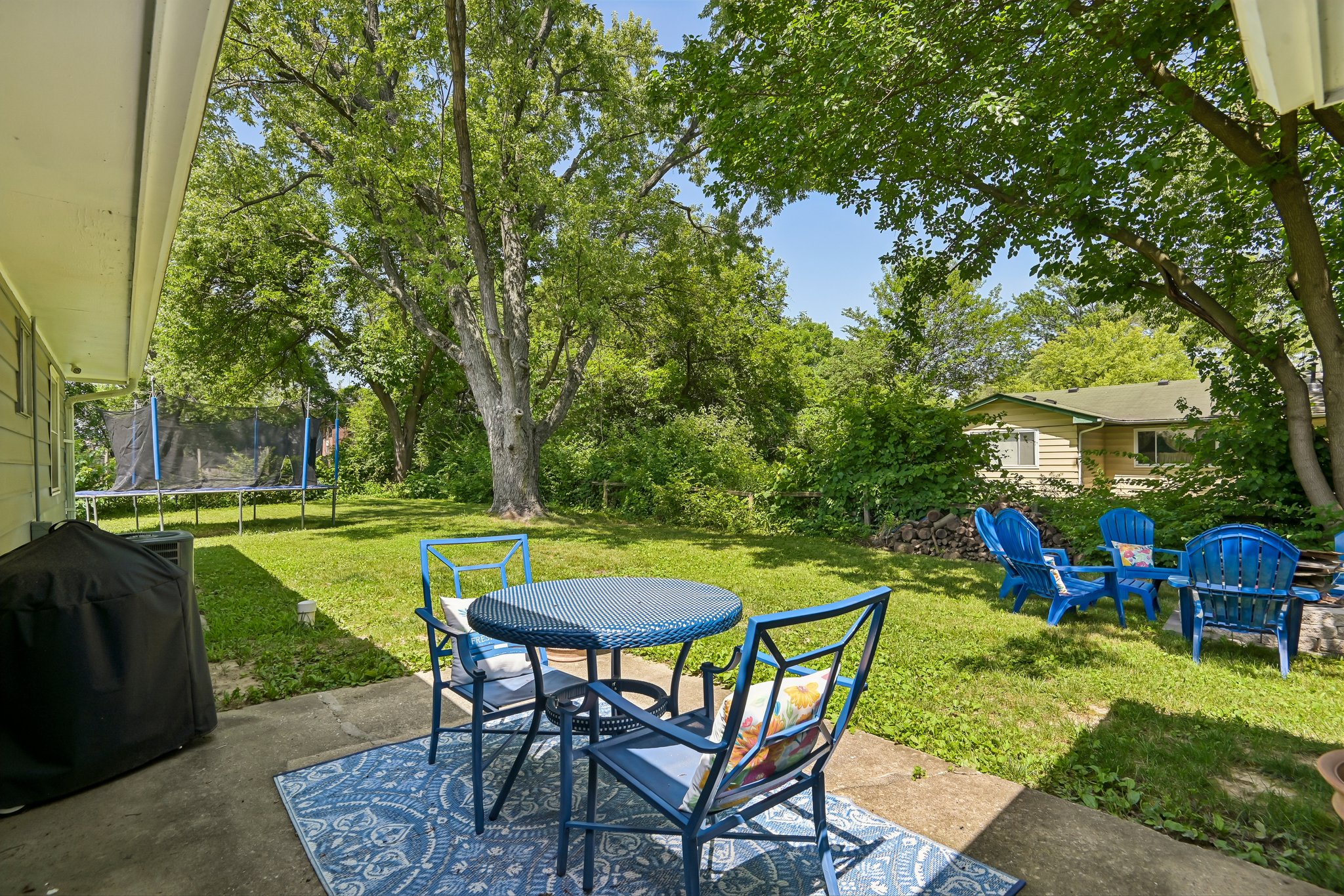 back yard fenced in