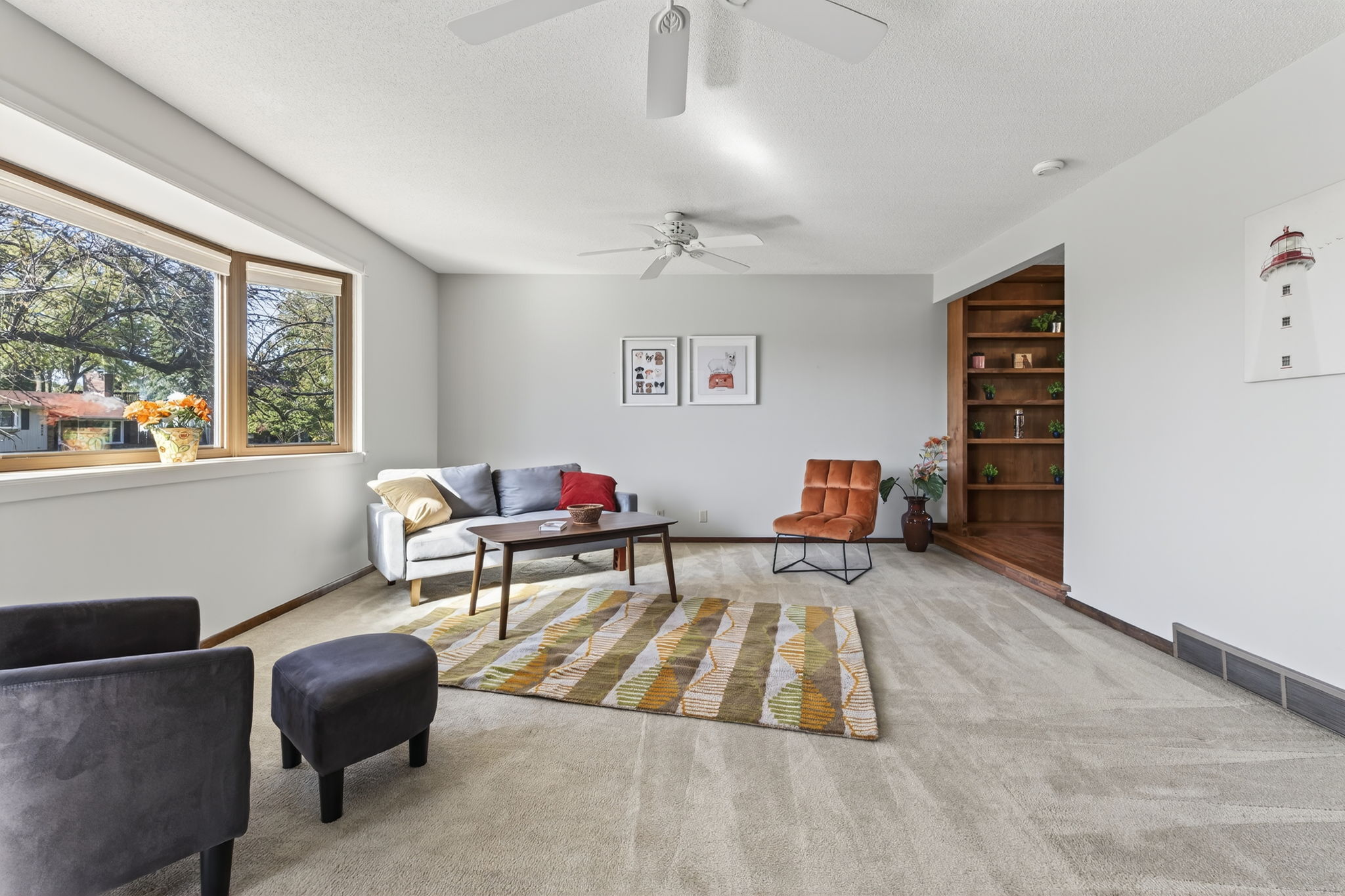 Light and bright front living room