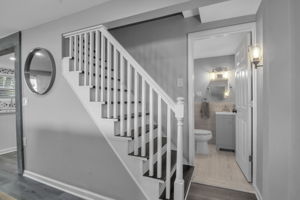 1St floor full bath & stair to 4 bedrooms & Full bathroom