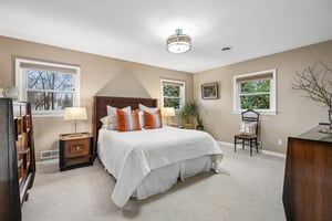 The primary ensuite nods to modern comfort.