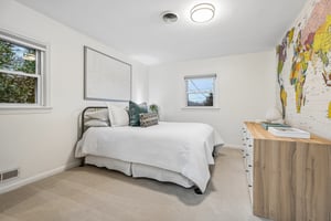 Corner bedroom 3 offers the clean, efficient geometry mid-century homes are known for.