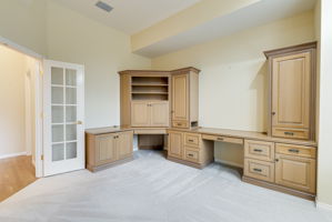 Office with Double Desk Built-ins