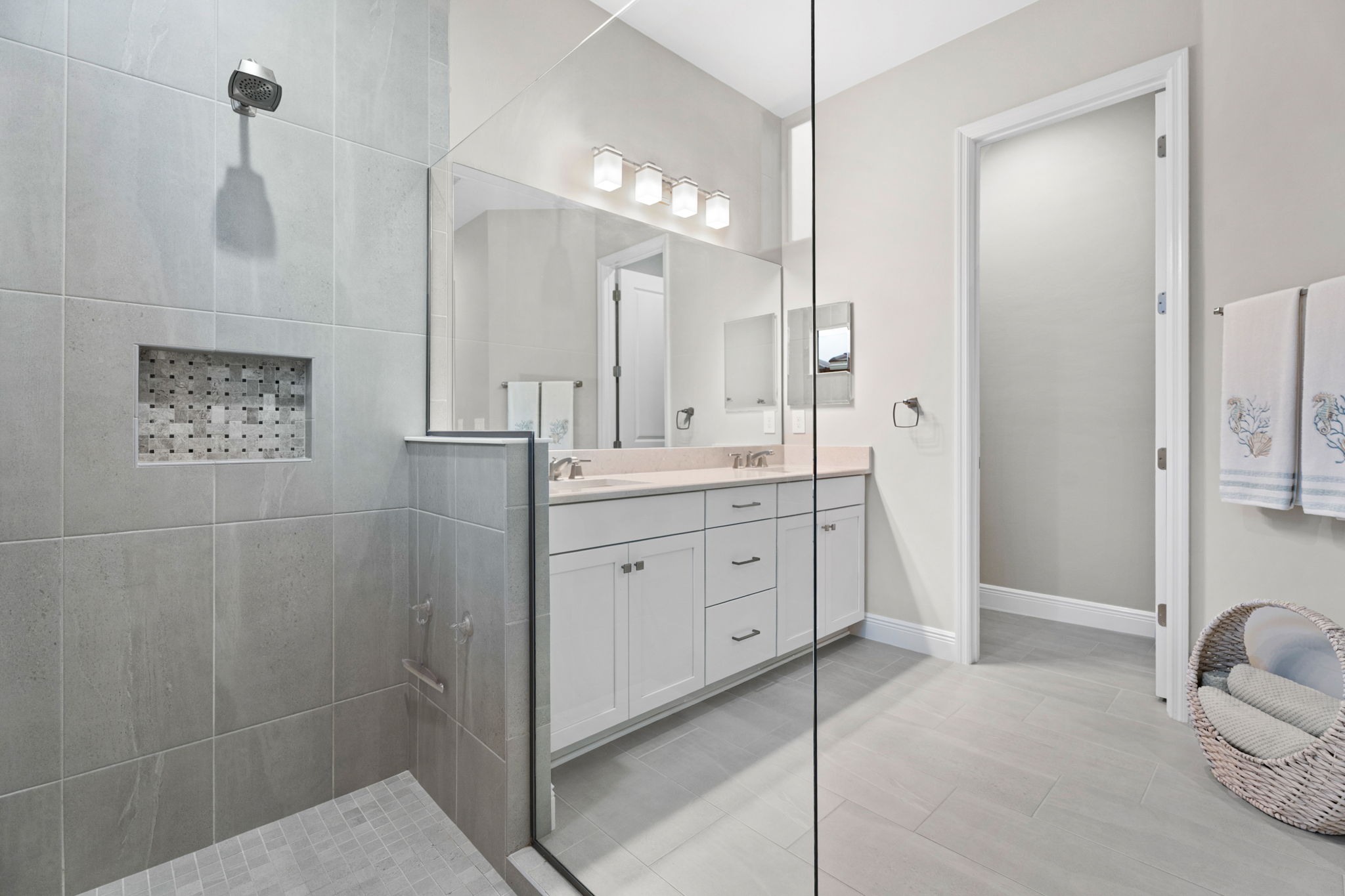 Oversized Shower in Main Suite