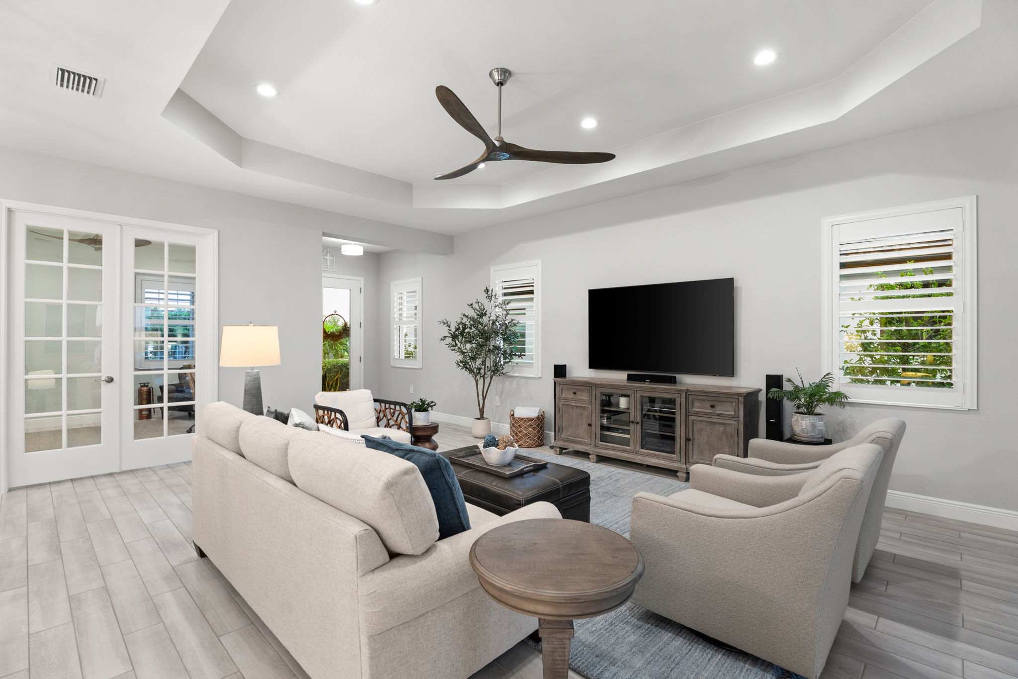 Den located adjacent to living area