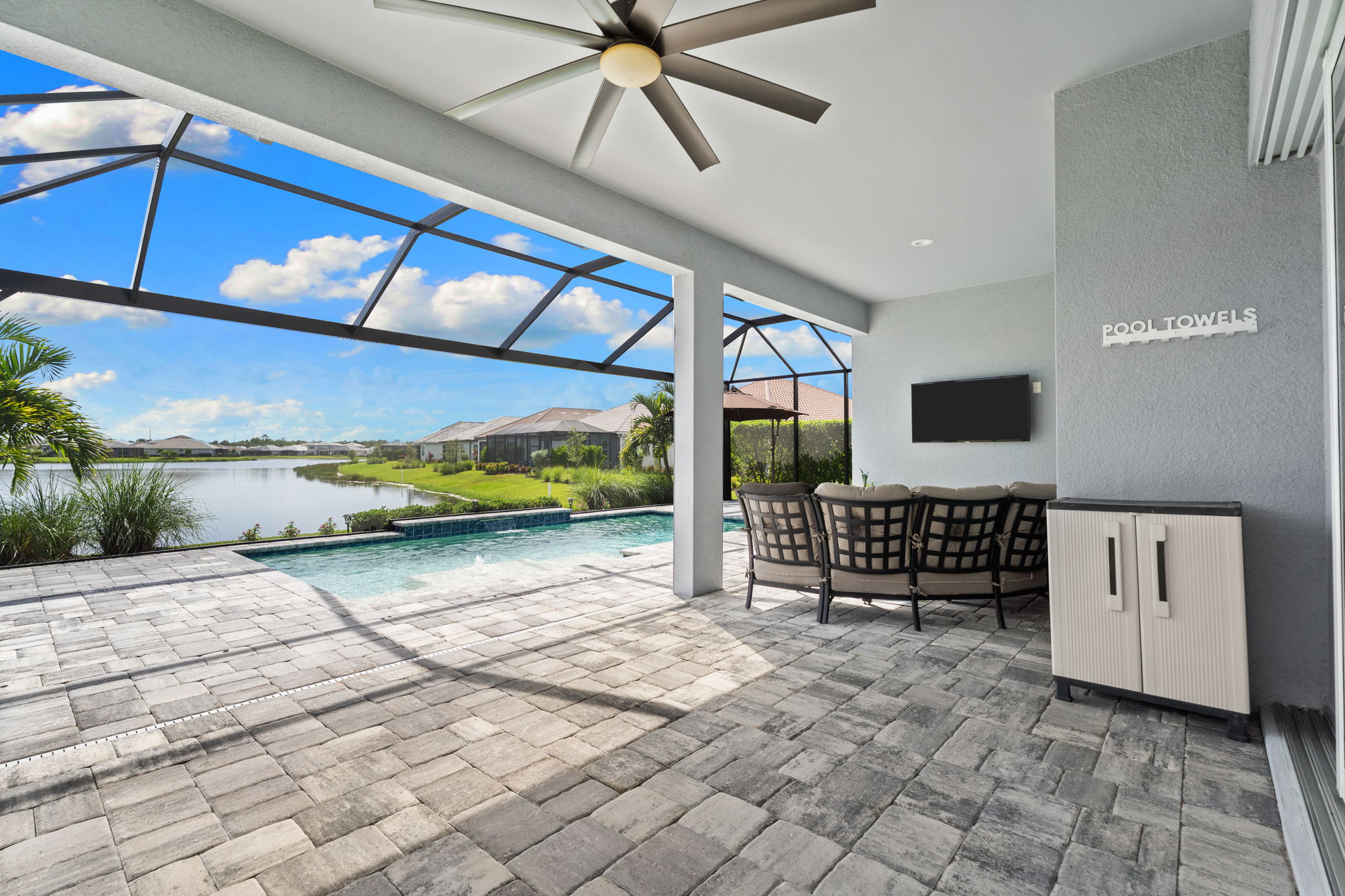 Covered Lanai over dining area