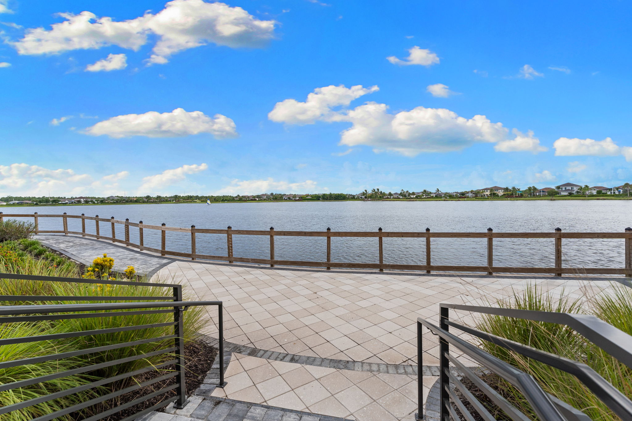 Beautiful walkway around the lake