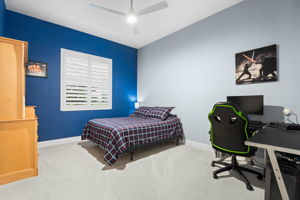 Large guest bedroom with walk-in closet