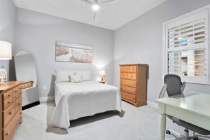 Guest bedroom with walk-in closet
