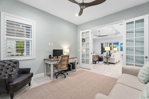 Gorgeous French Doors to create a private workspace