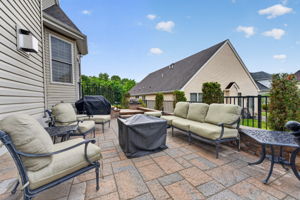Paver Patio Enjoy your quiet morning coffee on the extended paver patio with block wall and wrought iron railing.