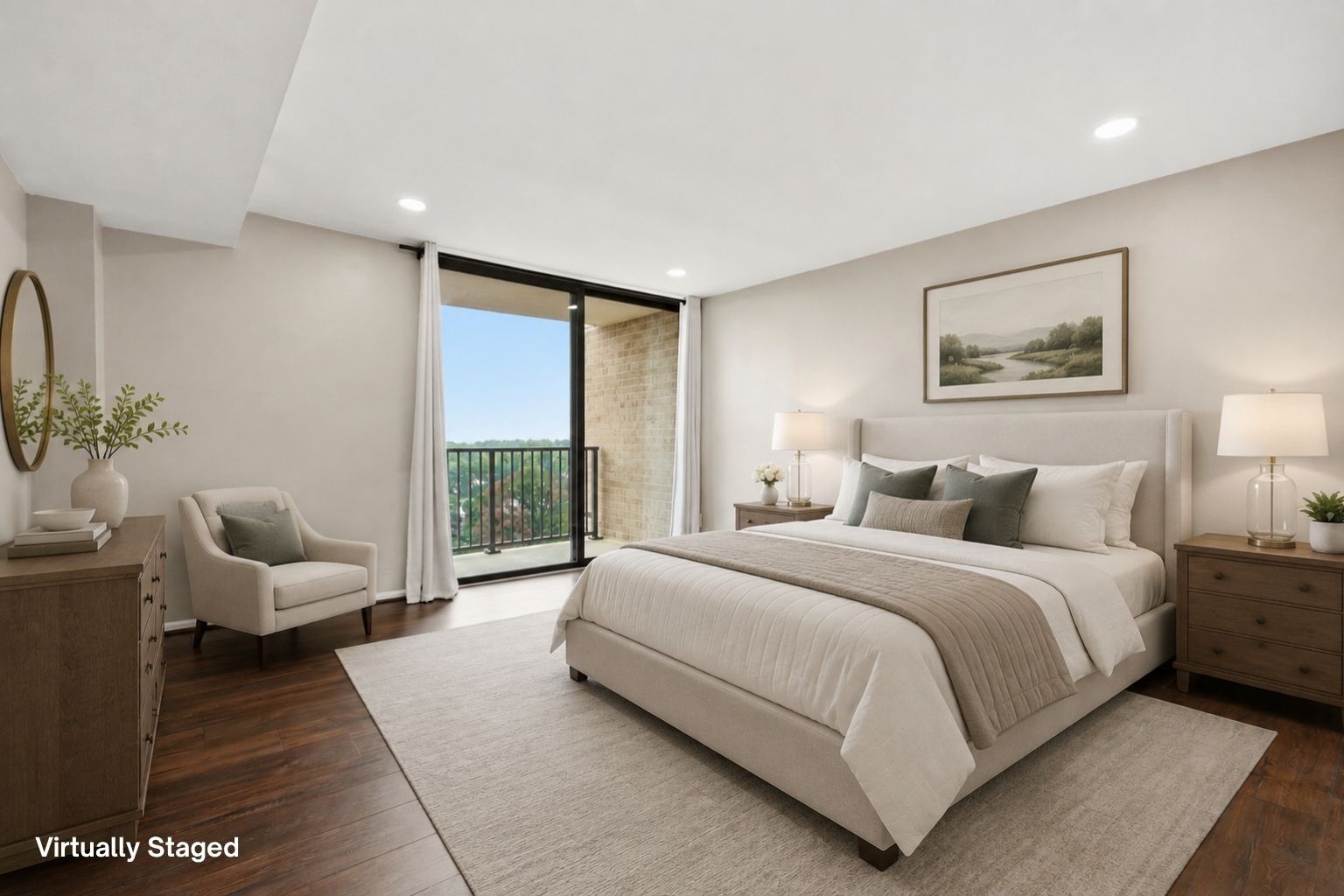 Bedroom with Second of Two Balconies