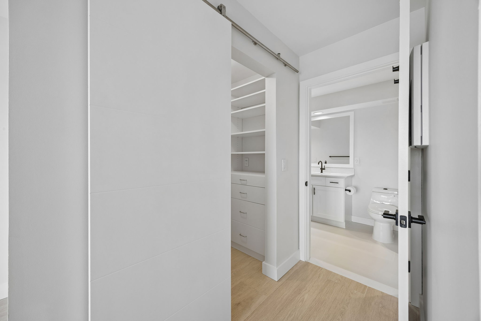Primary Bedroom Closet and Bathroom