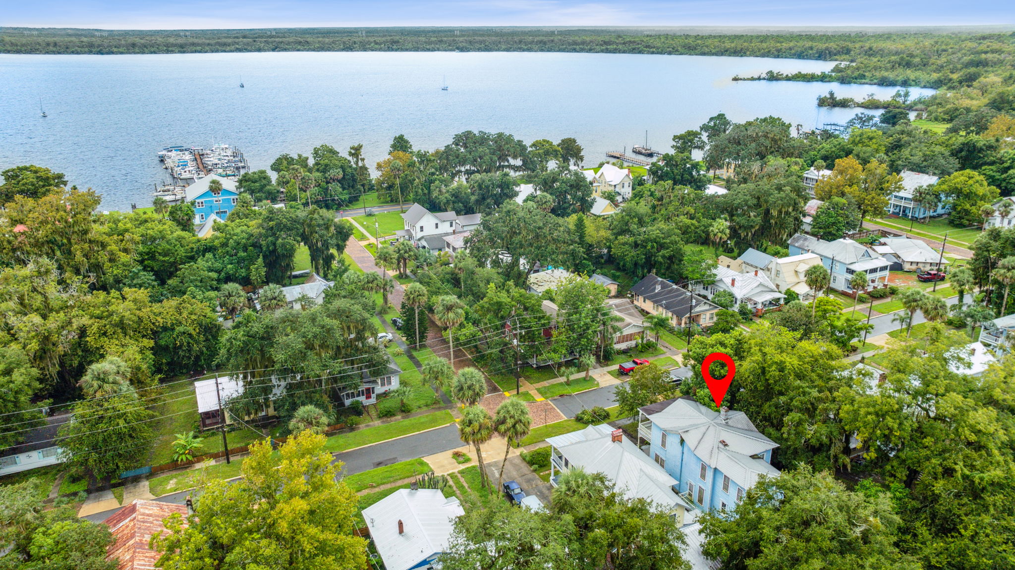 Aeriel view of home