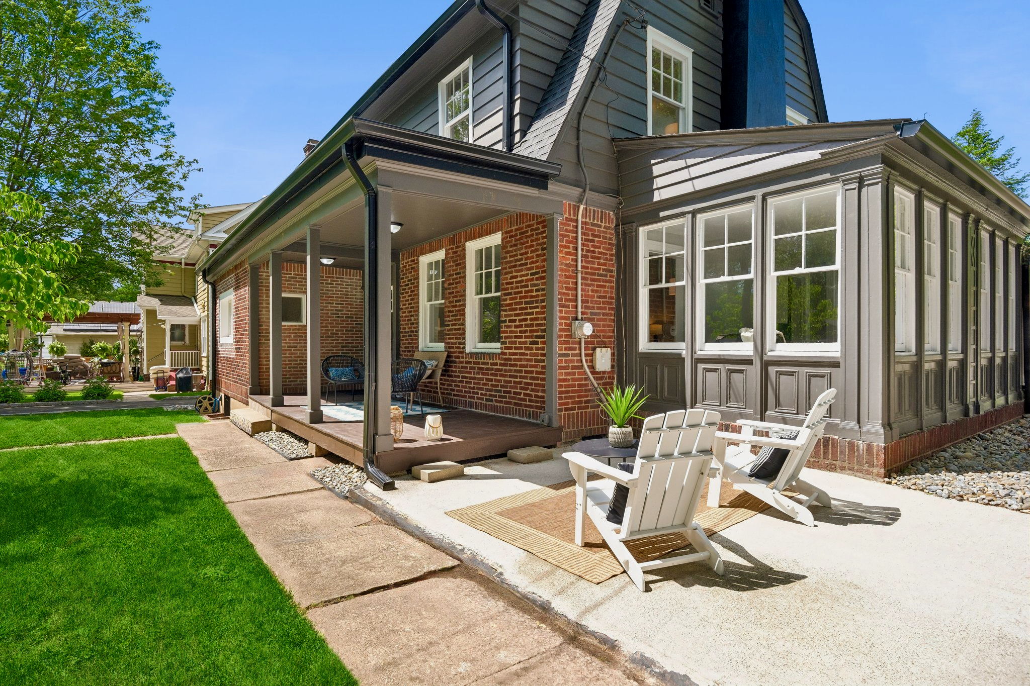 Back Patio and Covered Porch