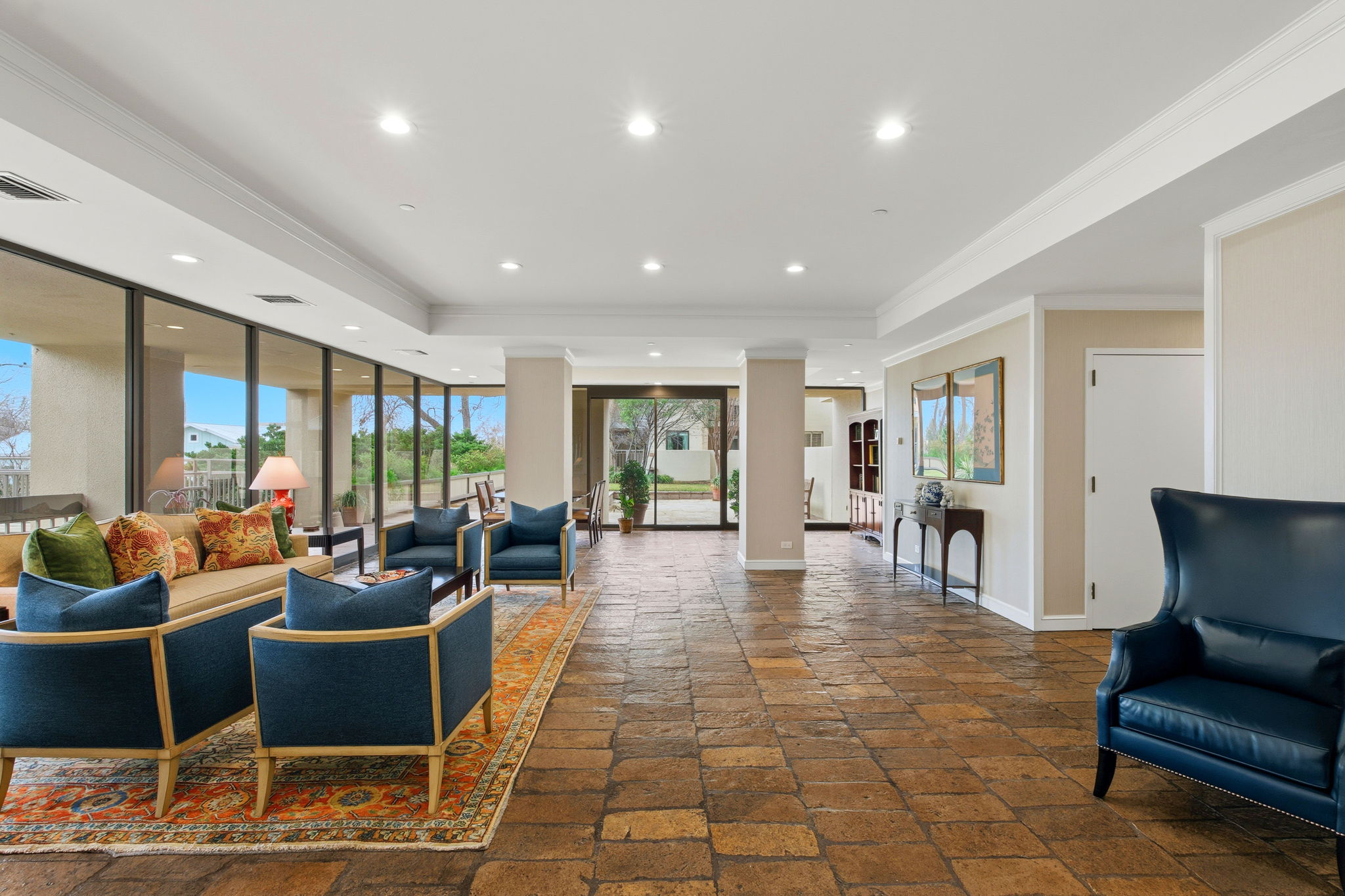The exceptionally appointed lobby