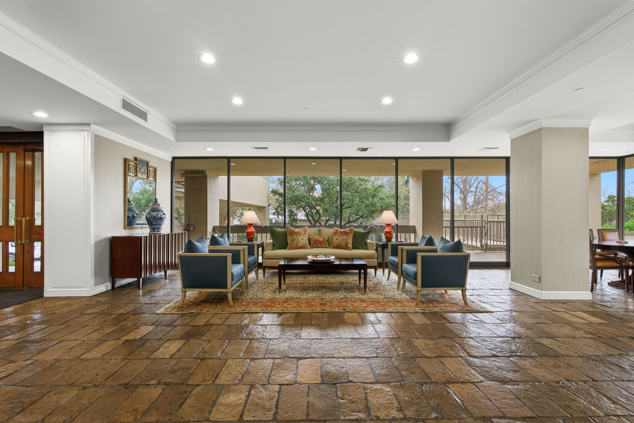 The lobby spaces are an extension of your home