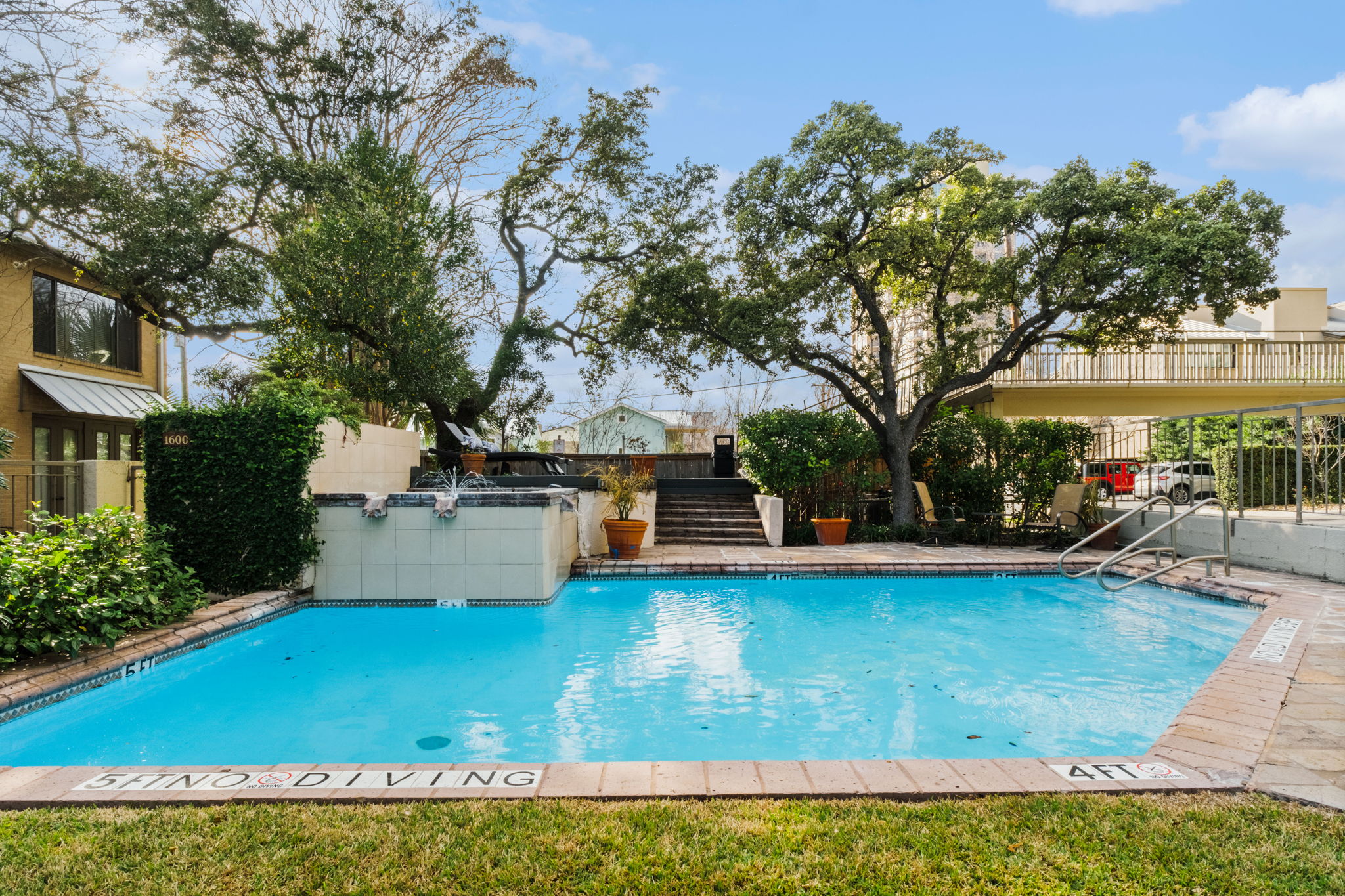 The lovely pool is ideal for cooling off on warm days as well as light exercise