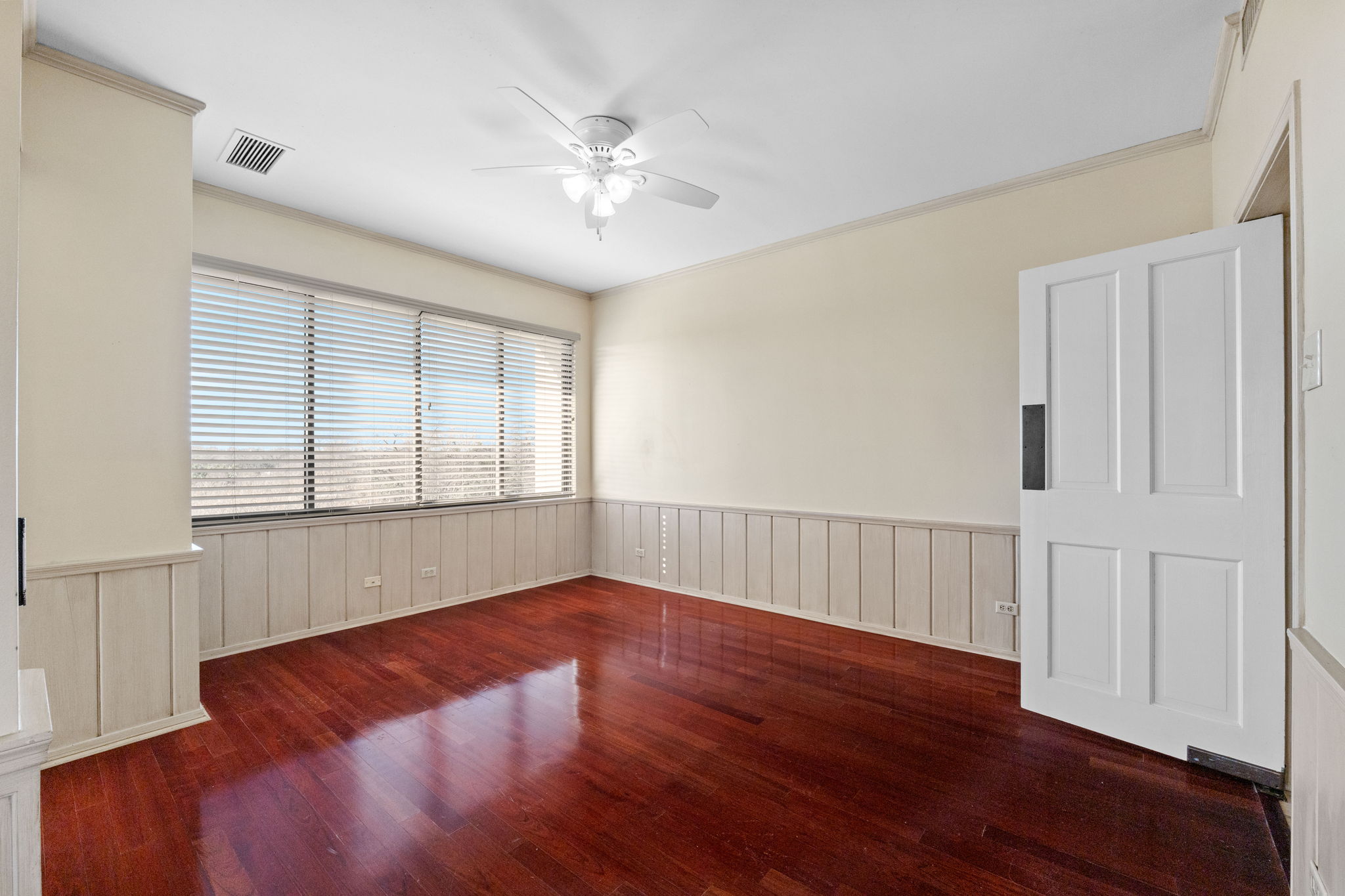 Fantastic second living area often used as a study/family room/TV room is adjacent to the kitchen