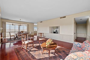 A convenient pass through from the kitchen to the living area