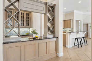 Built in bar for entertaining