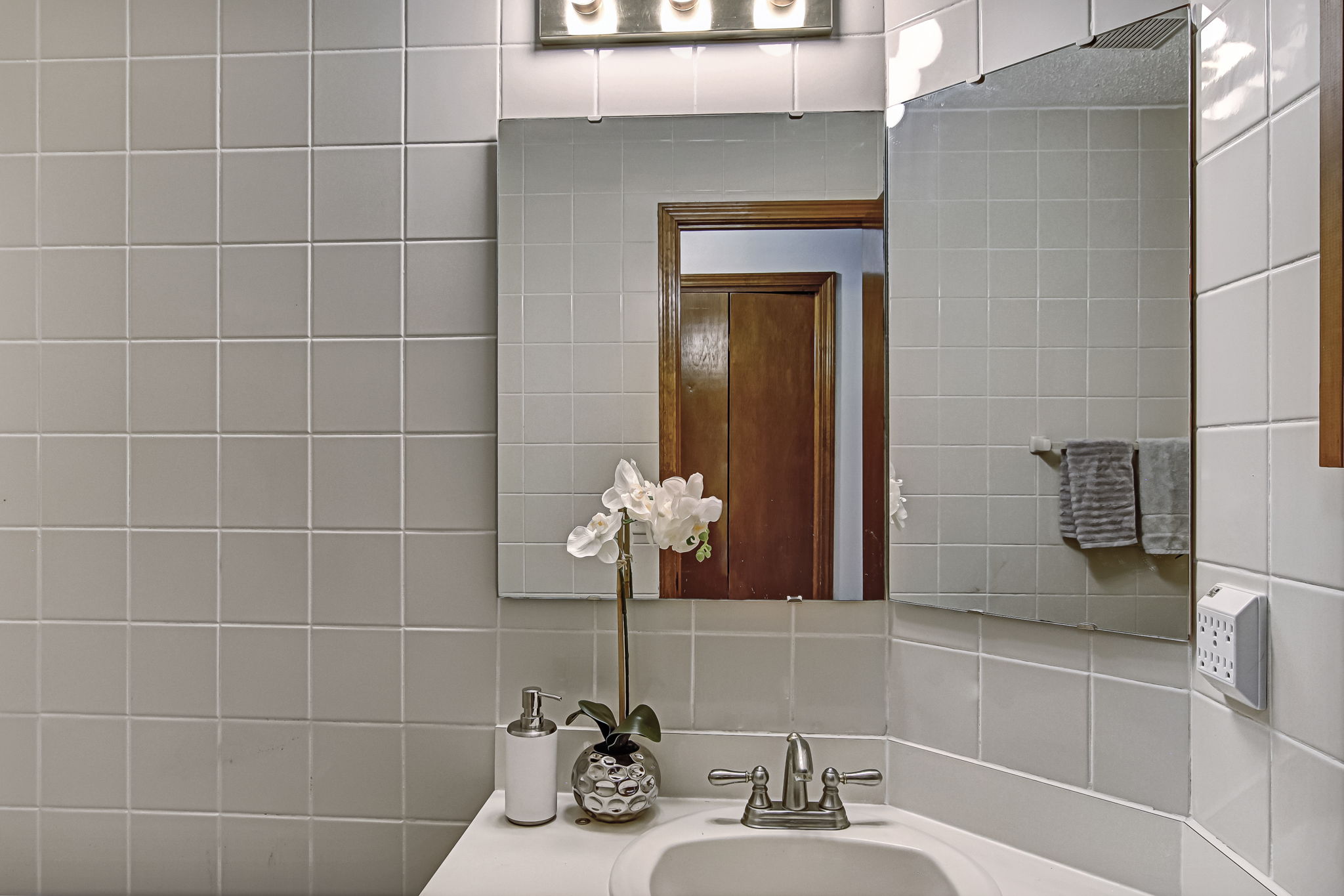 Powder Bath with New Tile & Toilet
