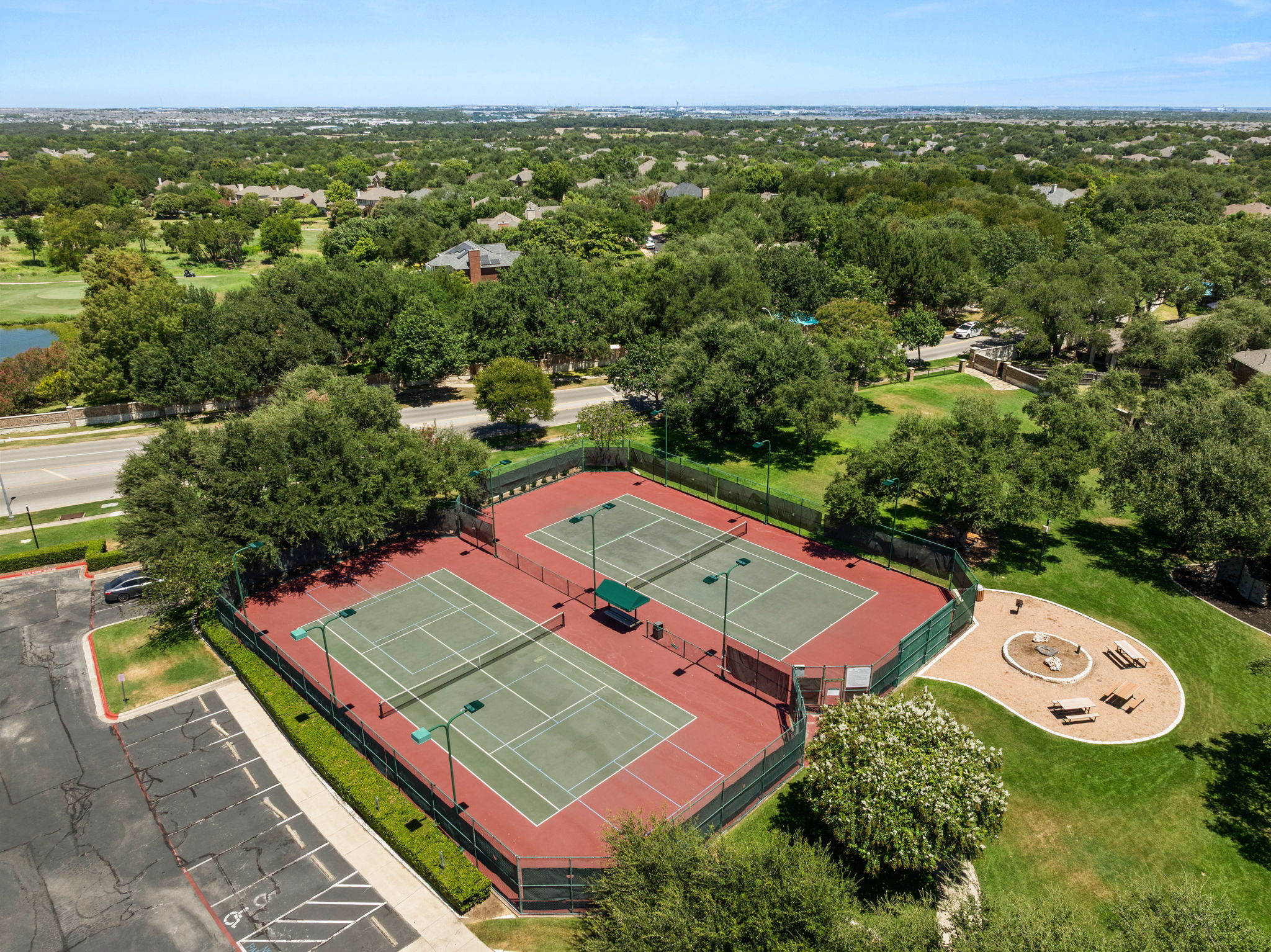 Forest Creek tennis courts that are just minutes away.