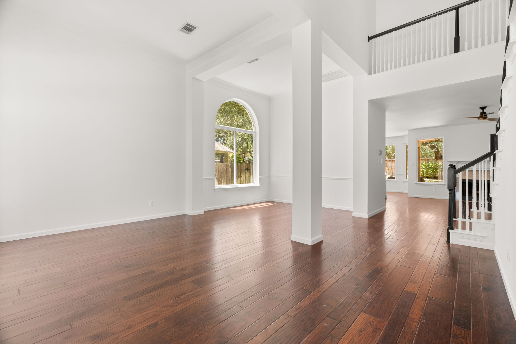 Three highly flexible main-level spaces offer endless possibilities, making it ideal for everyday living and entertaining.
